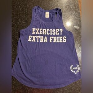 Cute Blue Graphic Racerback Tank